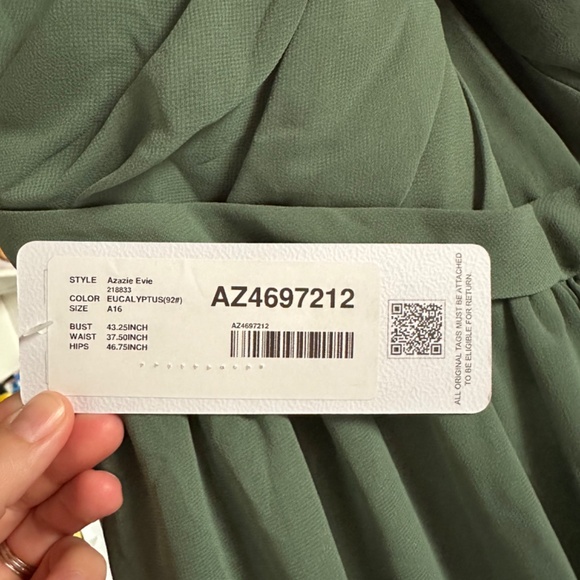 Azazie Evi Dress Size 16 - Picture 3 of 3